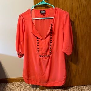 Salmon Blouse with details